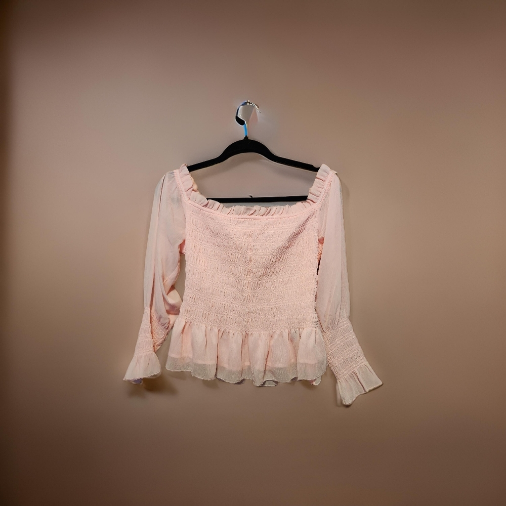 torrid pink off the shoulder blouse. size 12